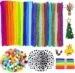 paquete de accesorios para hacer adornos navideños caseros que contiene Tallos de chenilla, ojos saltones y limpiapipas