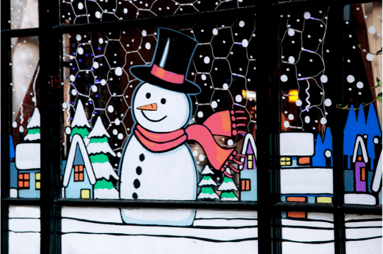 calcomanía navideña