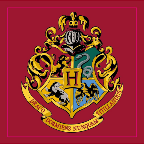 Alfombra cuadrada de Harry Potter con emblema de Hogwarts