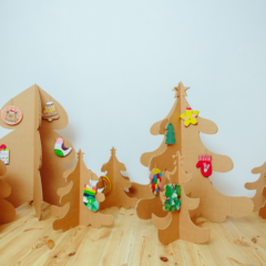 árbol de Navidad casero cartón