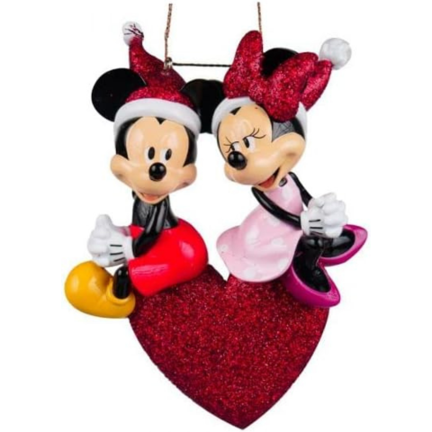Adornos navideños Mickey y Minnie enamorados
