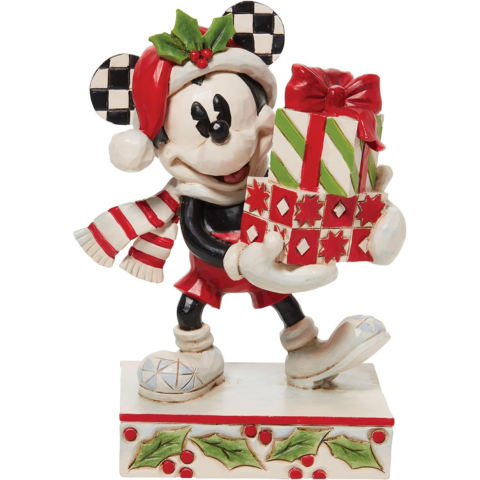 Figura de Navidad Disney de Mickey con Regalos apilados