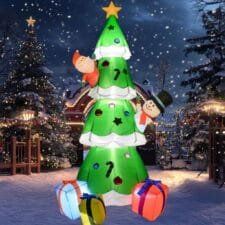 arbol de navidad inflable verde resistente al agua